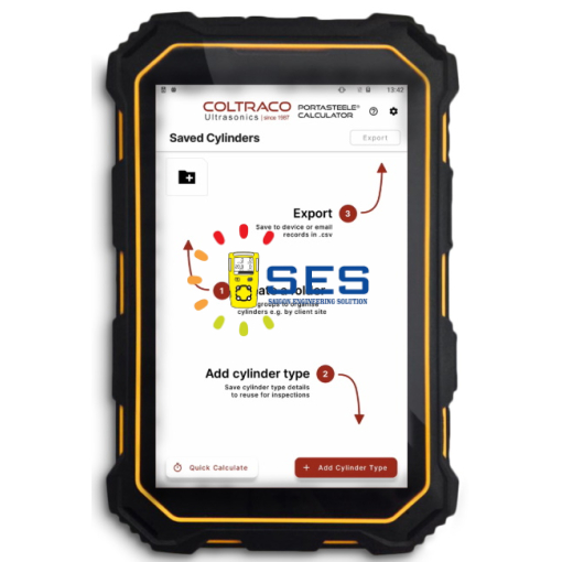 Thiết bị tính khối lượng chất chữa cháy - Portasteele® CALCULATOR